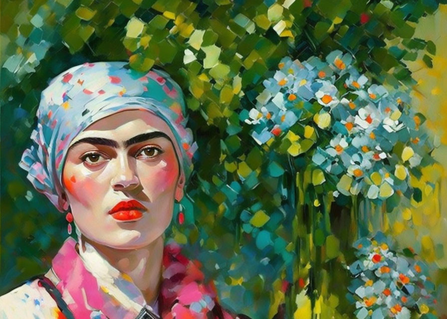 frida kahlo with headscarf