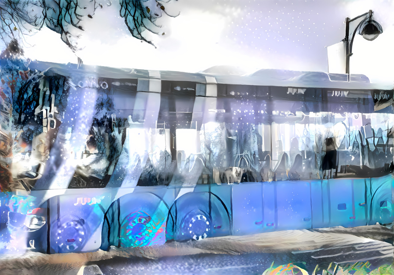 blue bus ( синий автобус )
