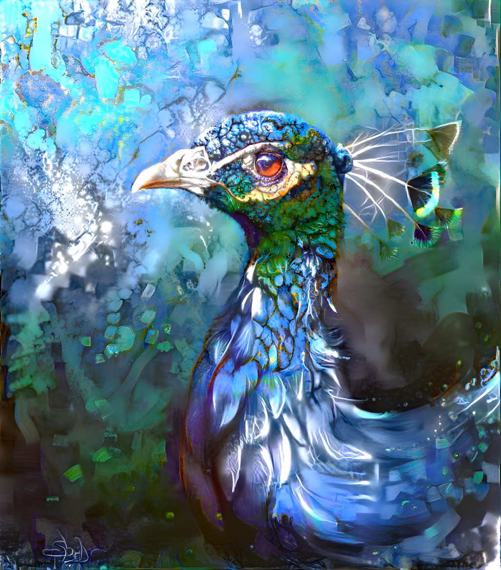 blue peacock ( синий павлин )