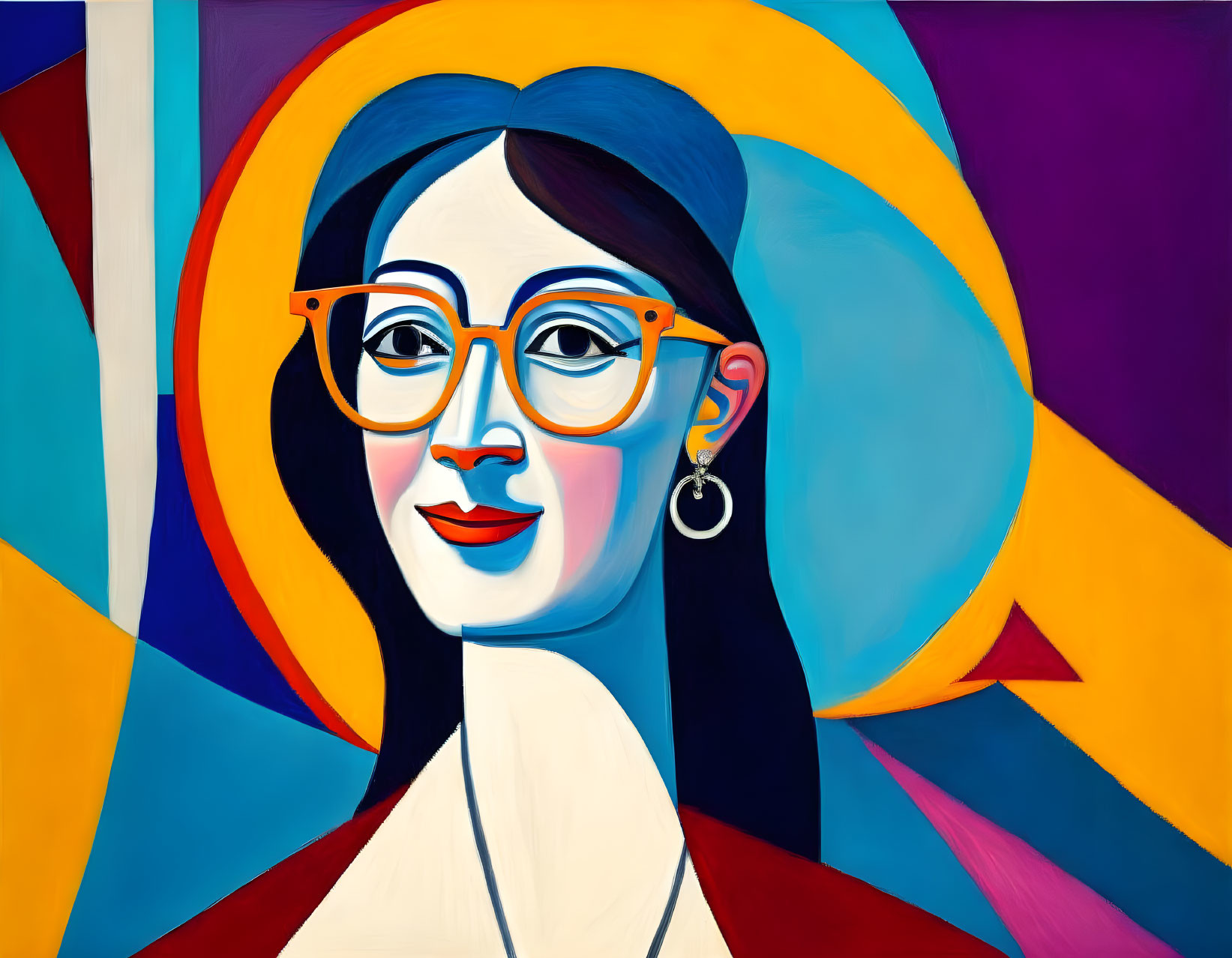 Happy woman with glasses