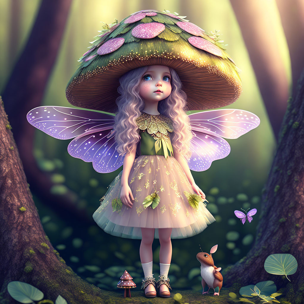 Adorable forest fairy