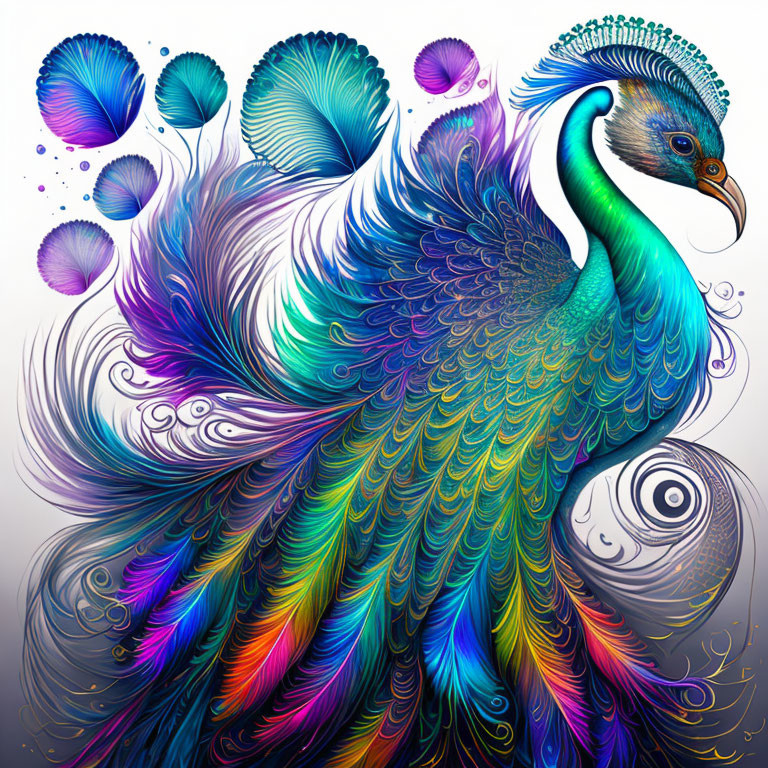 Rainbow peacock