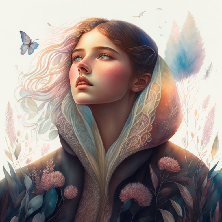 Girl with the butterfly