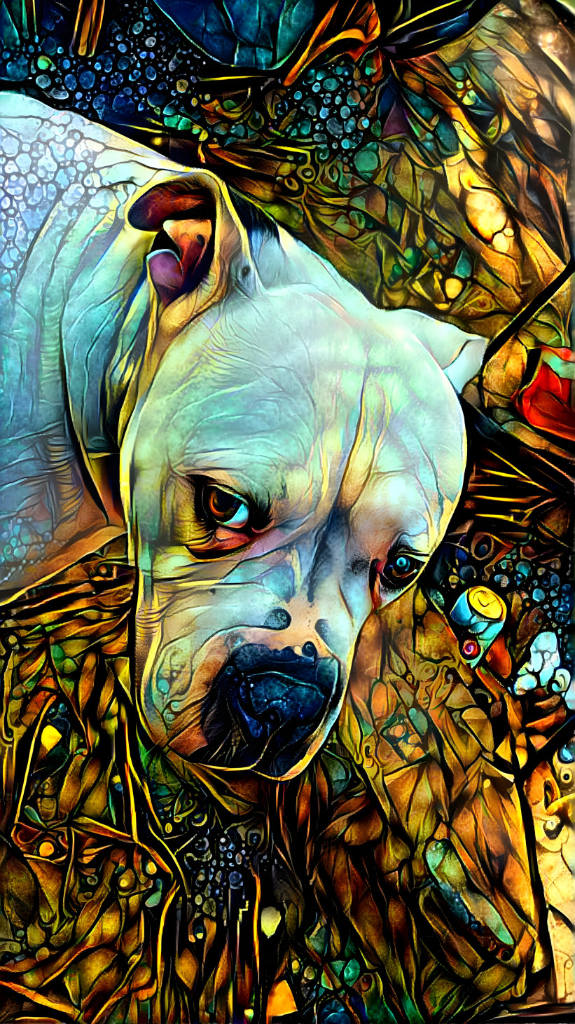 grumpy but golden hound