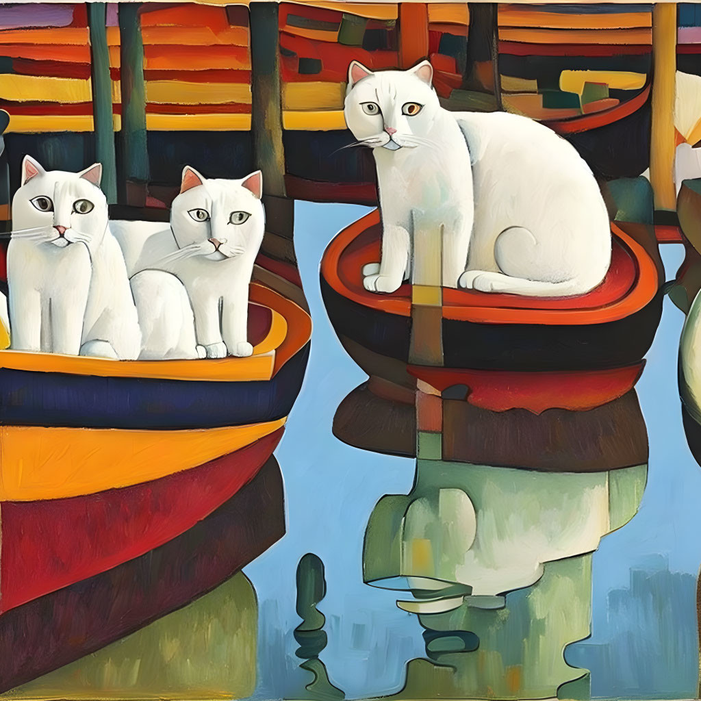 Cats on the Dock
