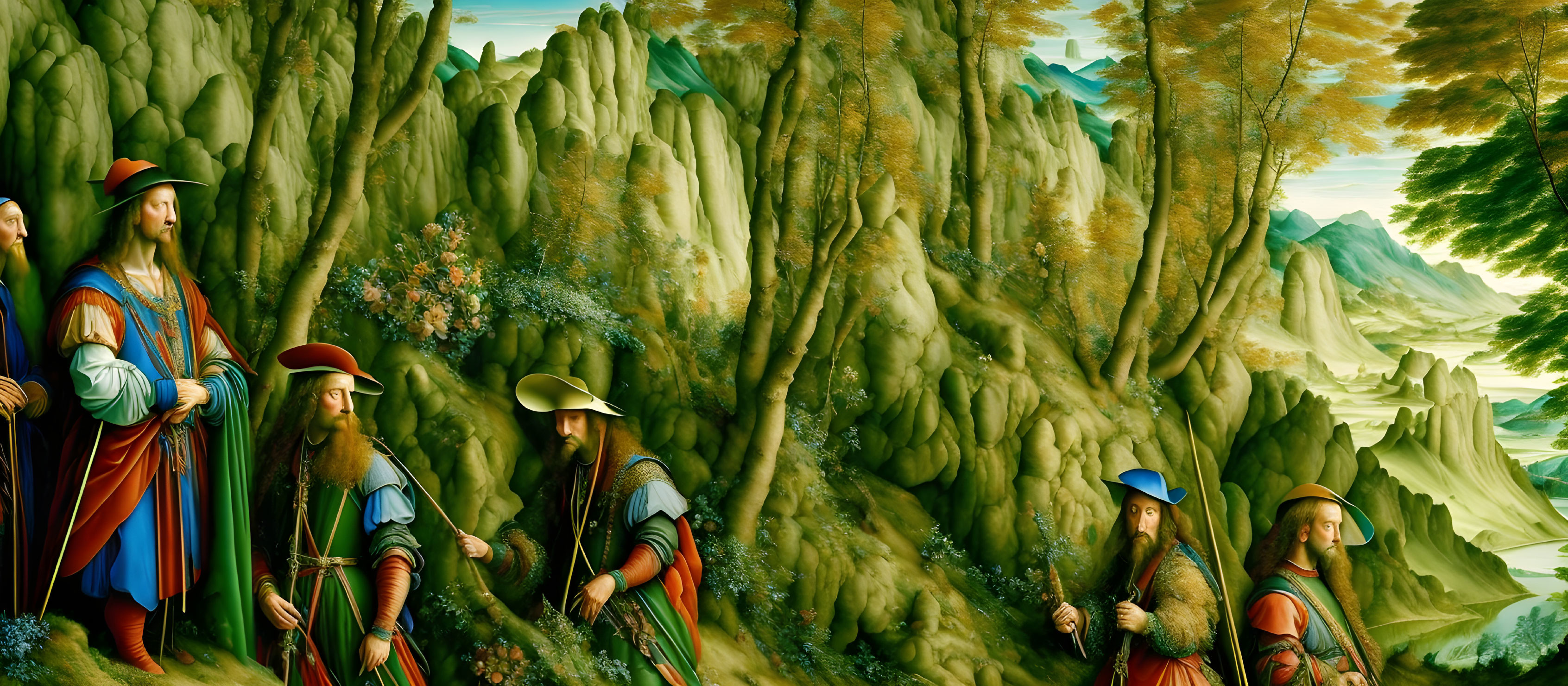 The hunting party in the king’s forest