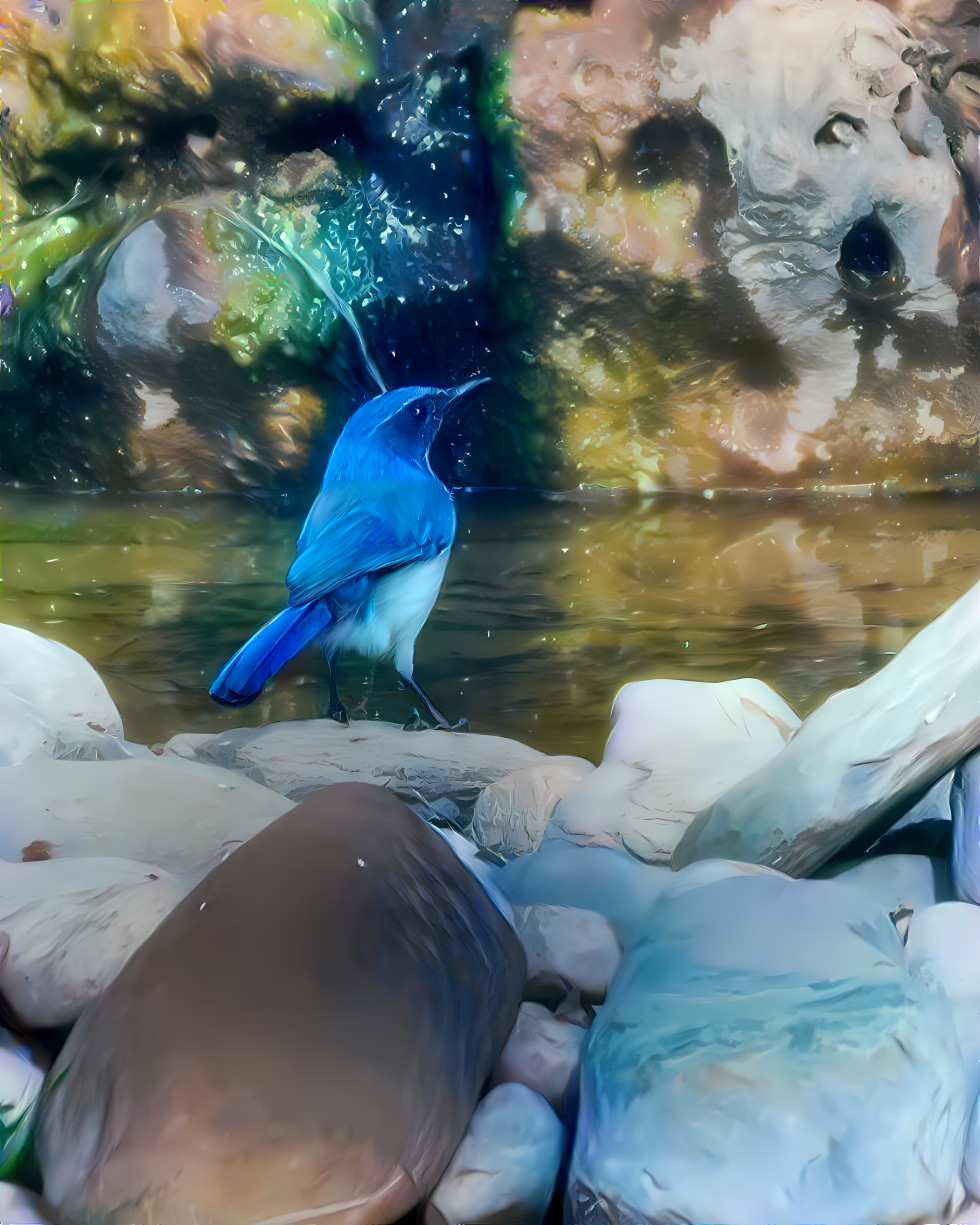 Scrub Jay at the Watering Hole