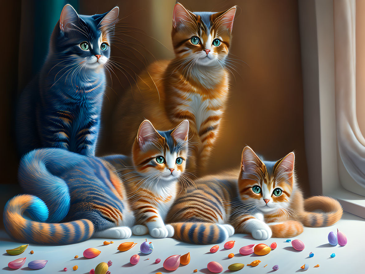 Portrait of kittens