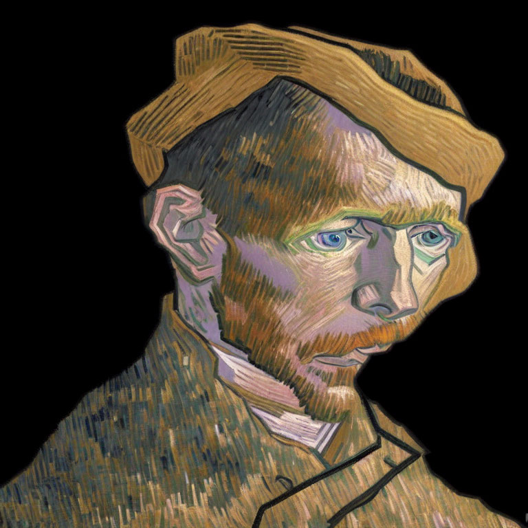 Van Gogh style on a sculture of the 17th century