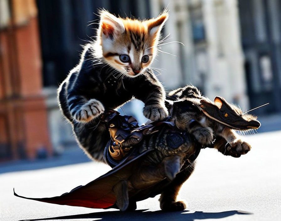 I asked for a cat riding a raptor...this is what I