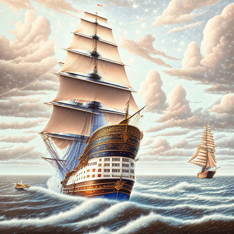 Cloud-Bound Odyssey: Photorealistic Fantasy on the