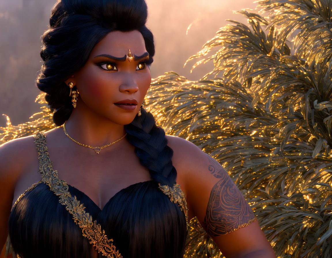 Empowered Realms: Frida's Polynesian Princess