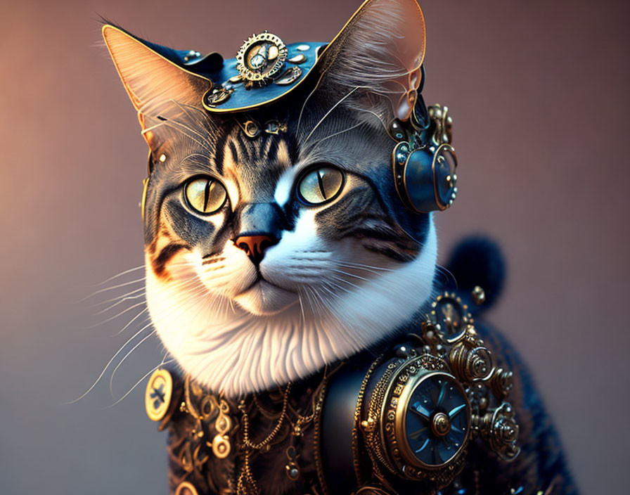 Cat steampunk 