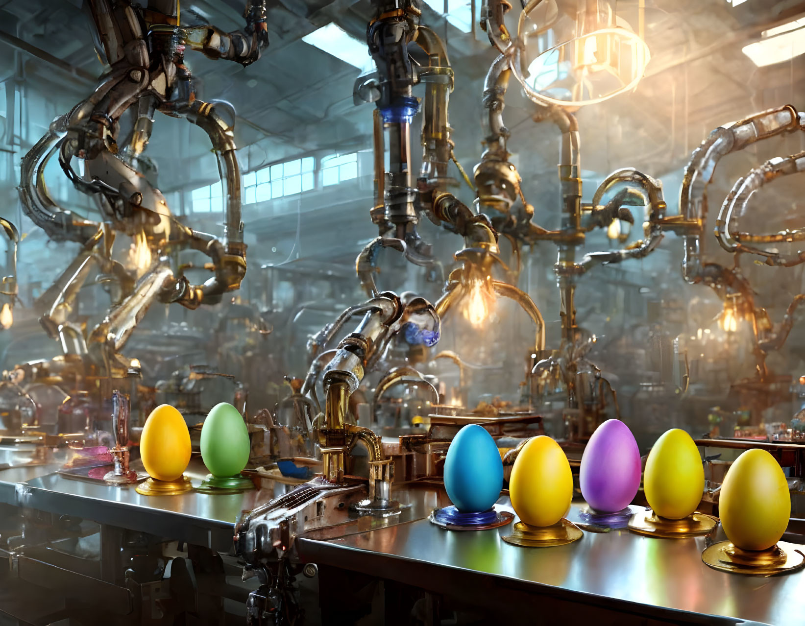 The ole Easter egg factory.