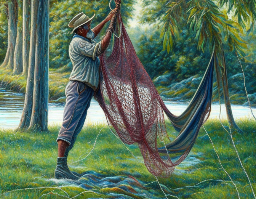 A Fisherman at Work.