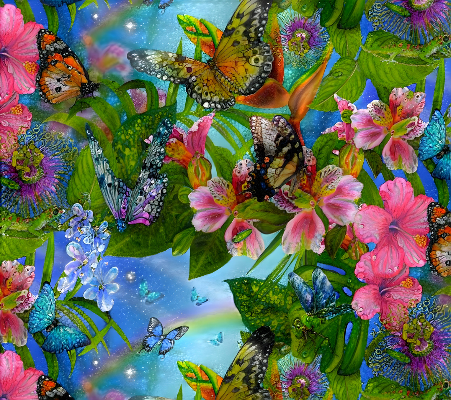 Butterflies And Flowers
