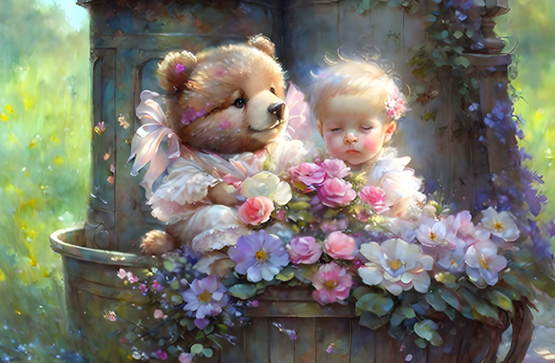 Baby and Teddy Bear
