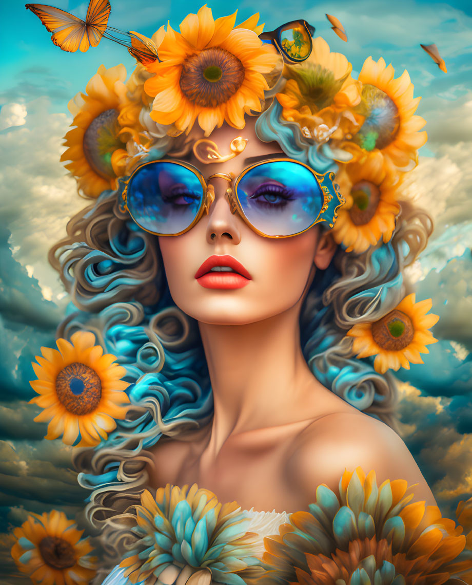 Sunflowers In Her Hair