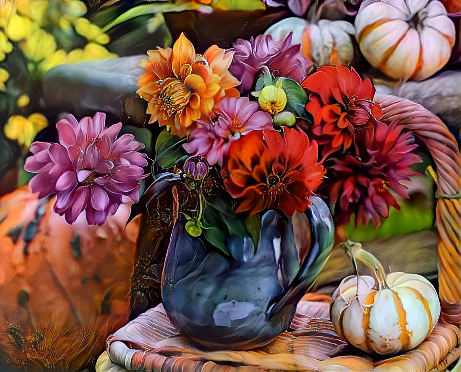 Flowers And Gourds 