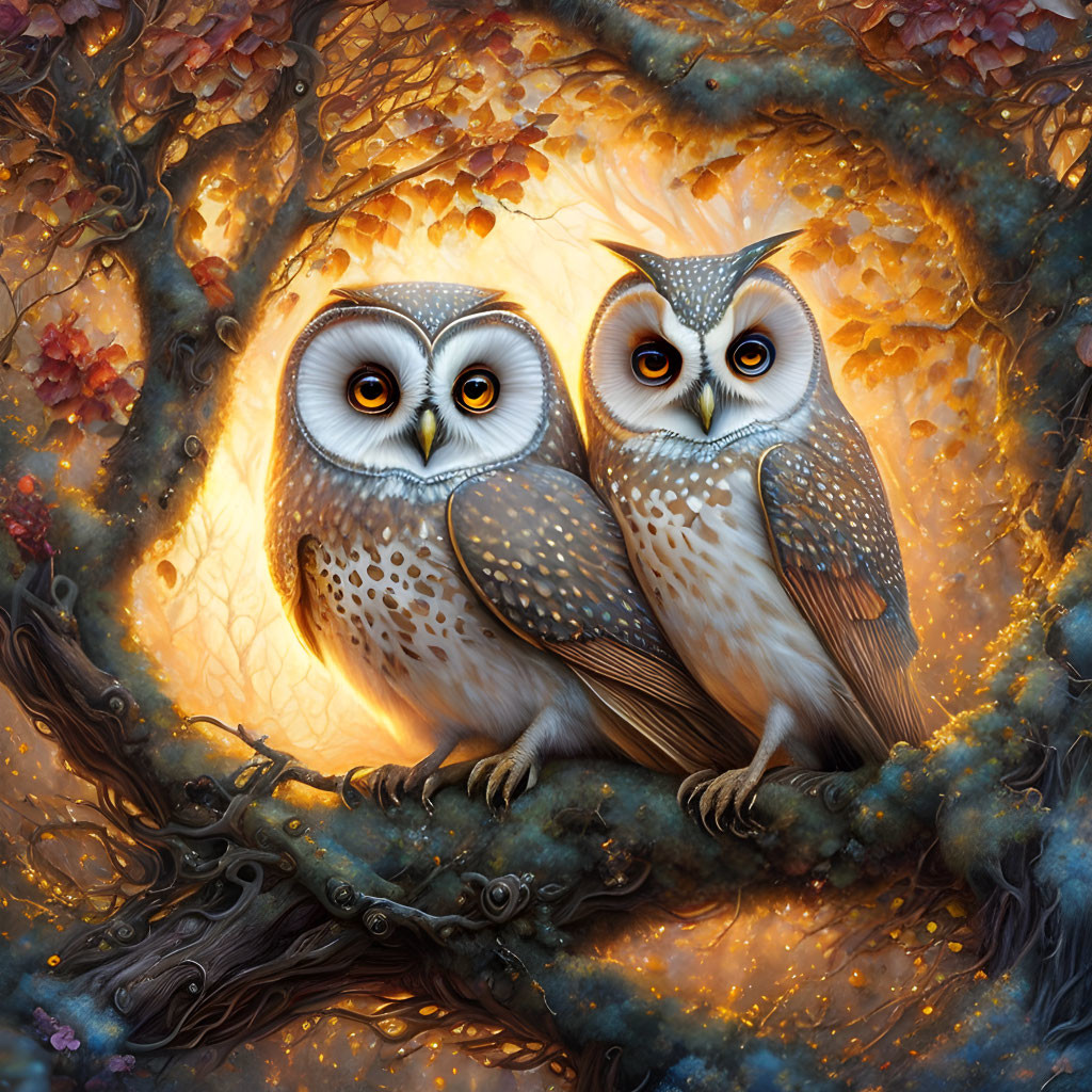 Owls In A Tree