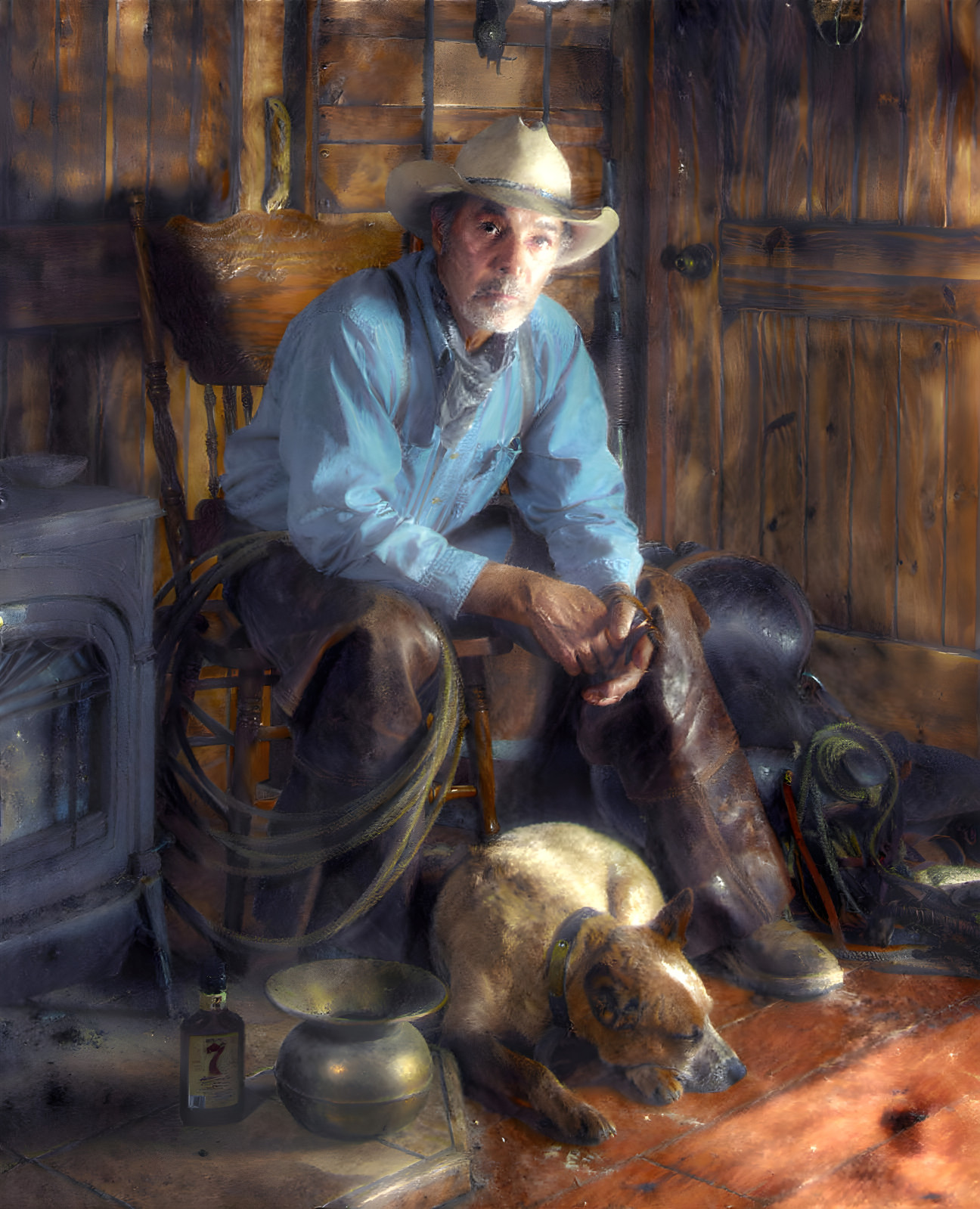 Cowboy And His Dog
