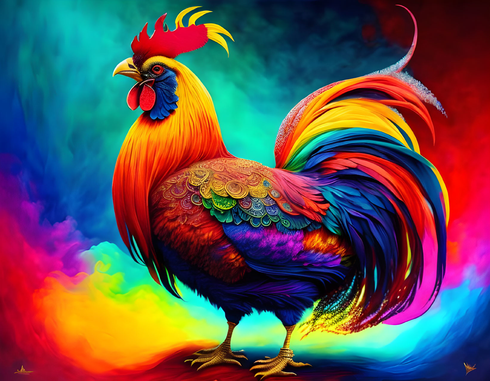 Colourful Large Rooster