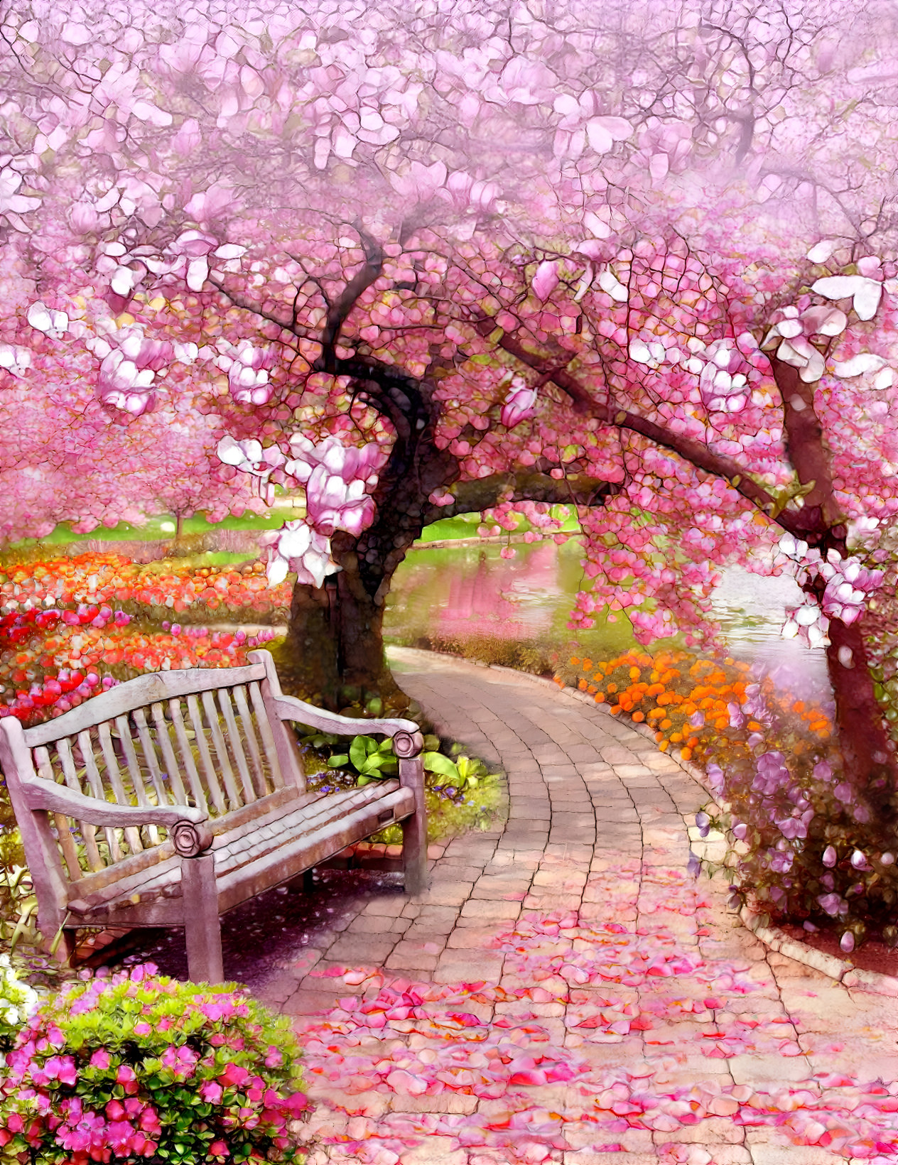 Sit Under The Cherry Blossoms