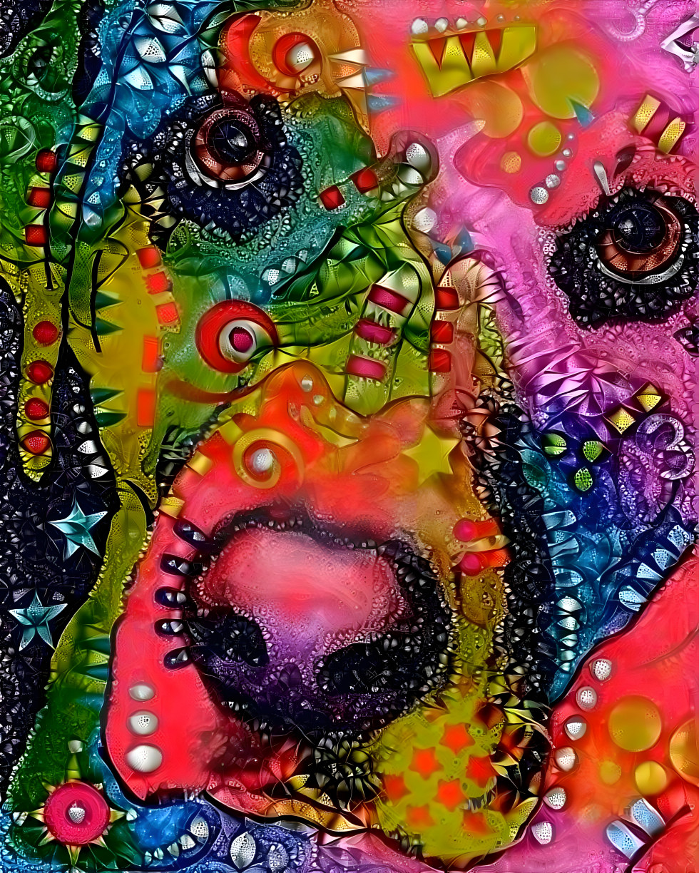 Colorful Abstract Dog