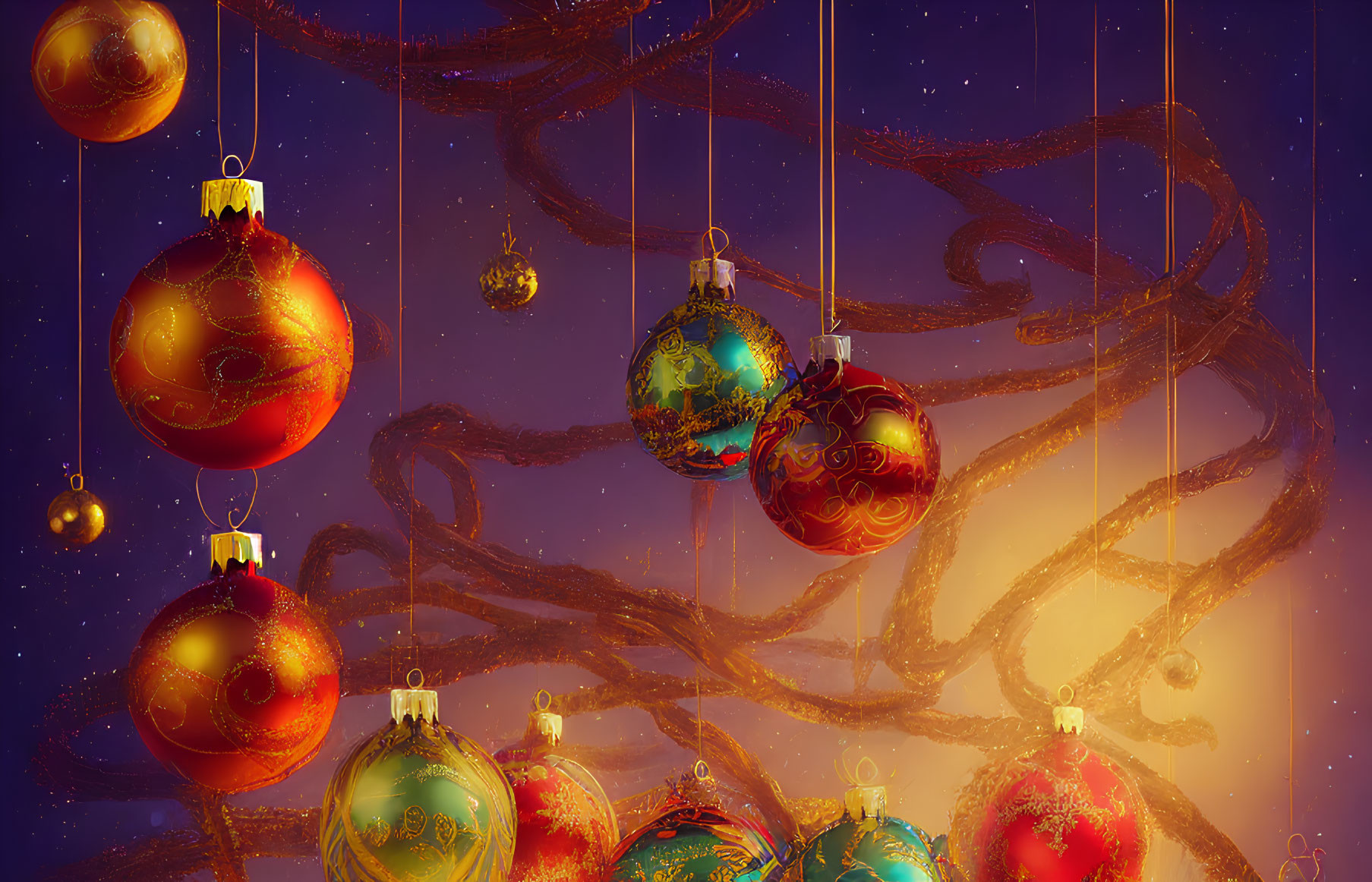 Christmas Balls Hanging