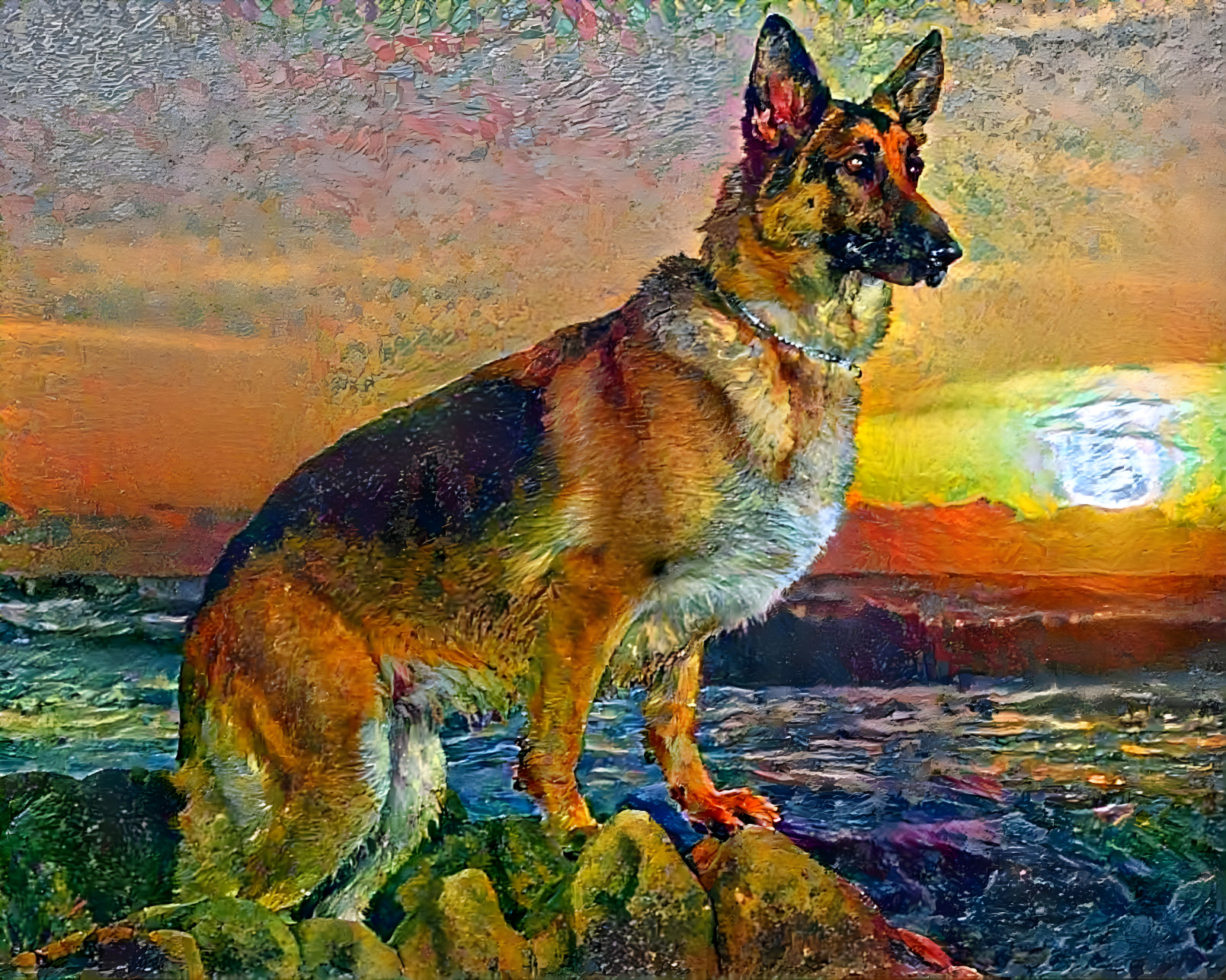 Dog At The Sea