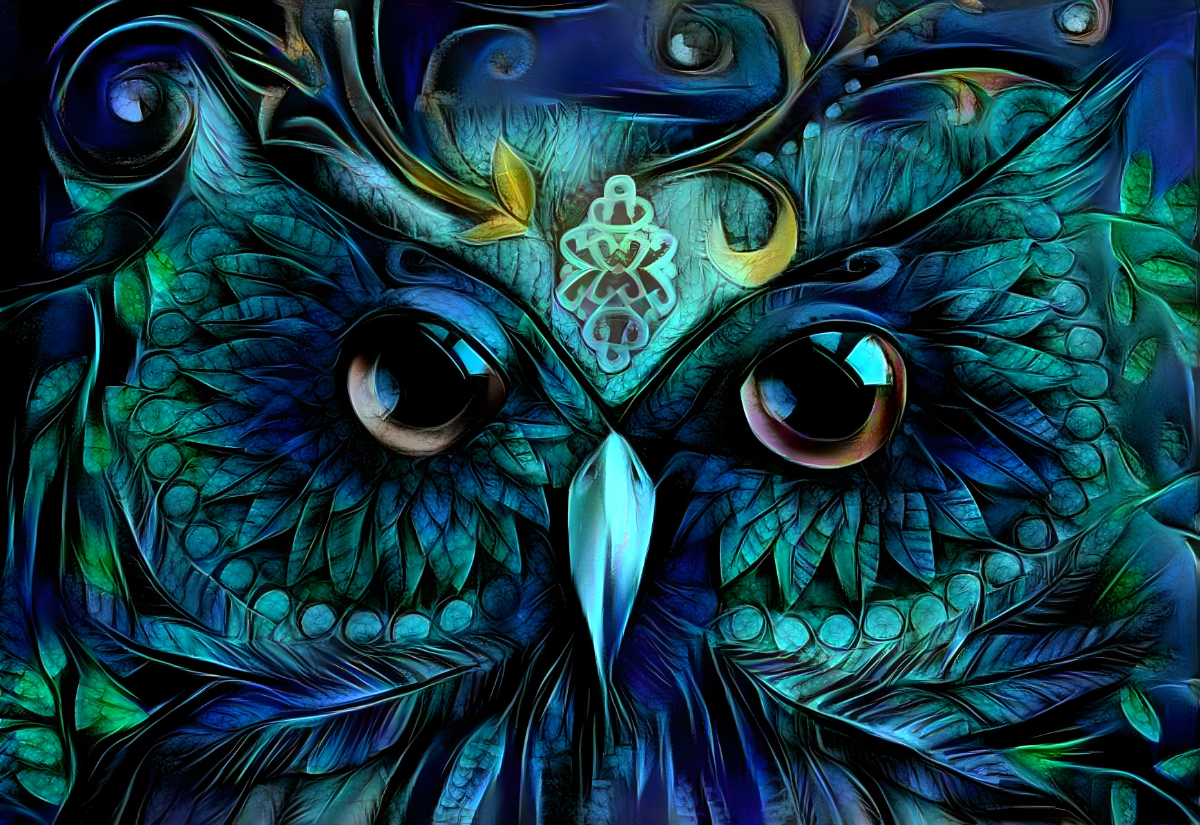 Blue Owl Face