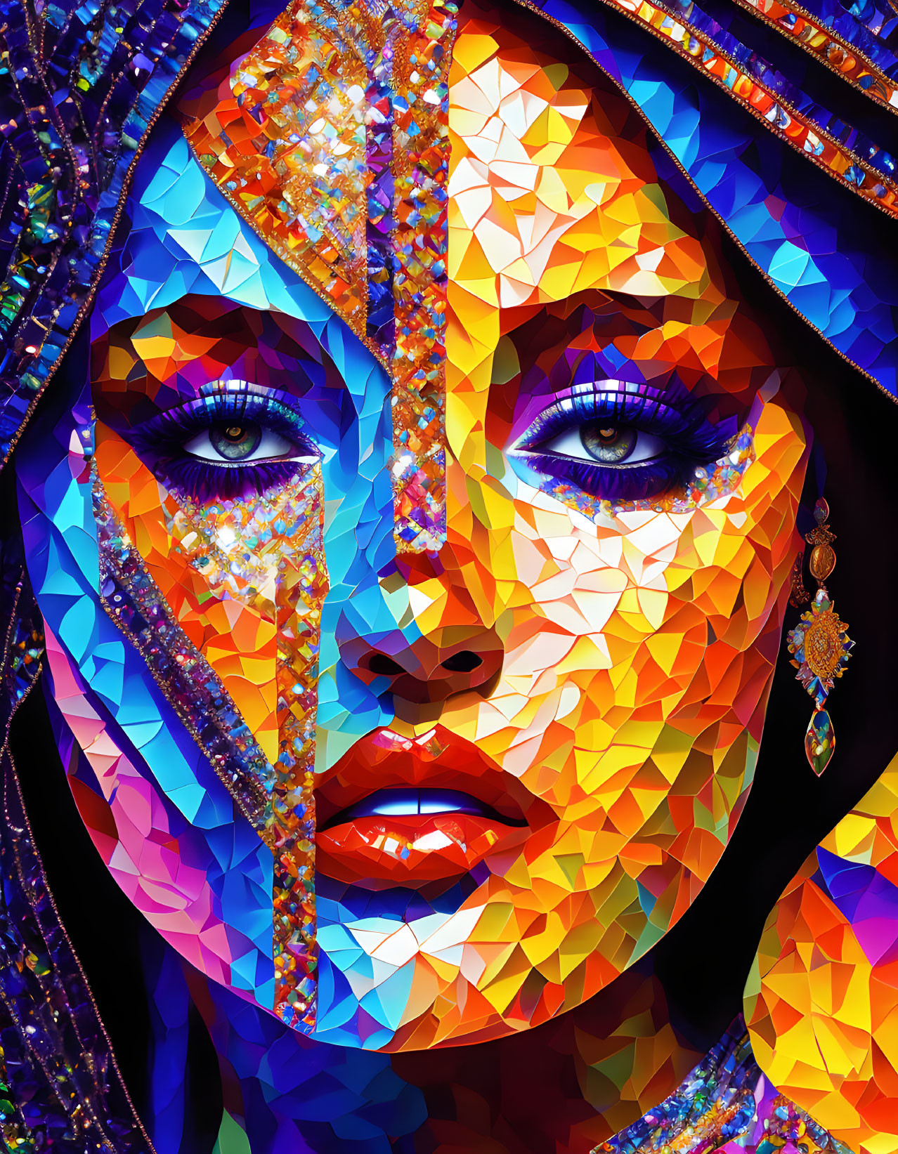 Mosaic woman