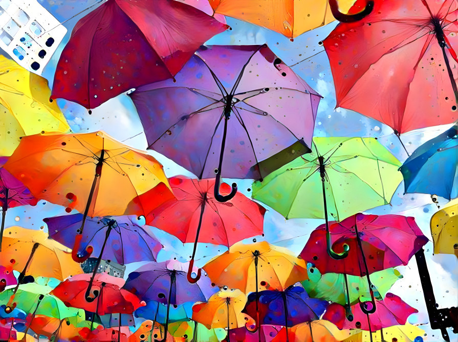 Umbrellas in the Air
