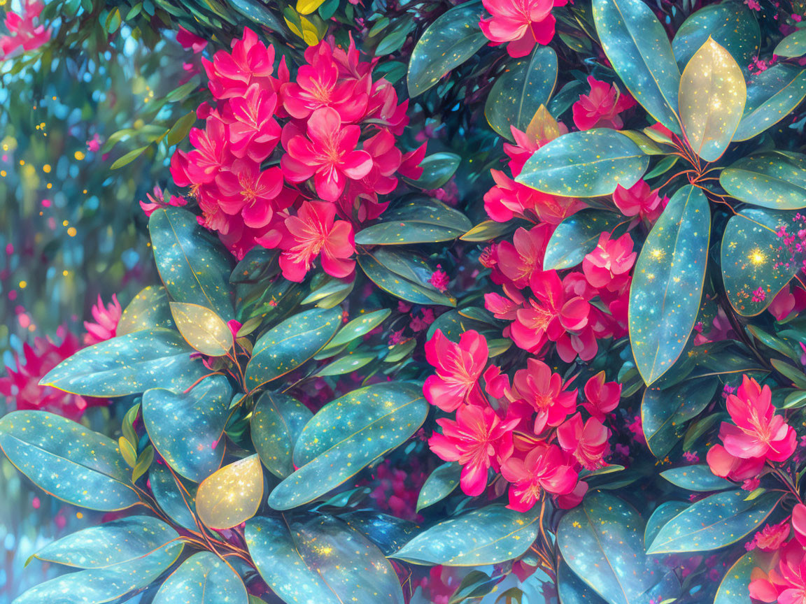 Magical Red Rhododendrons 