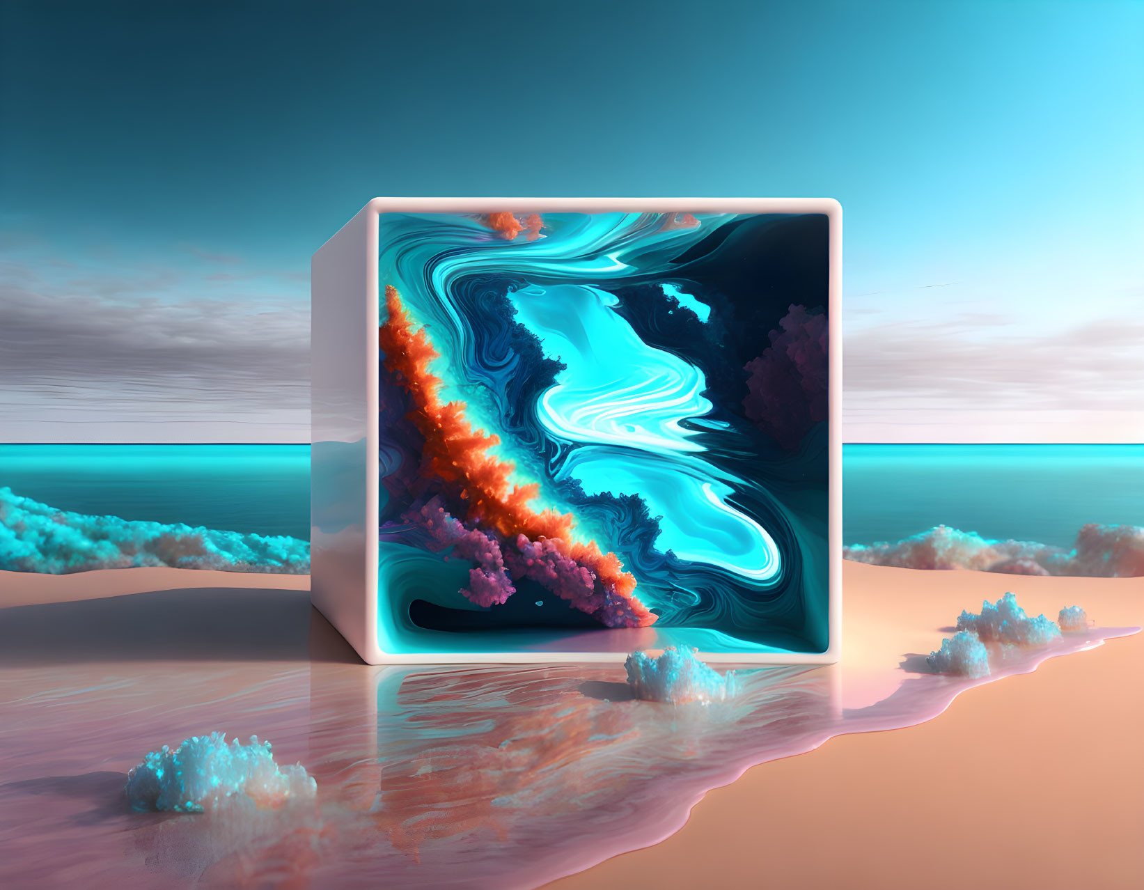 acrylic cube