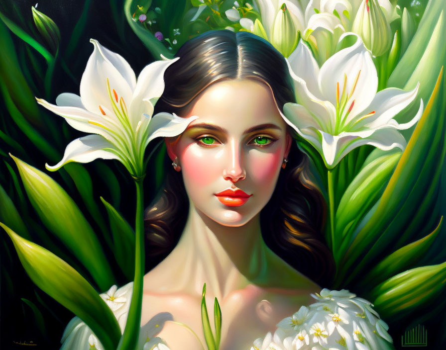 Woman in the Lillies