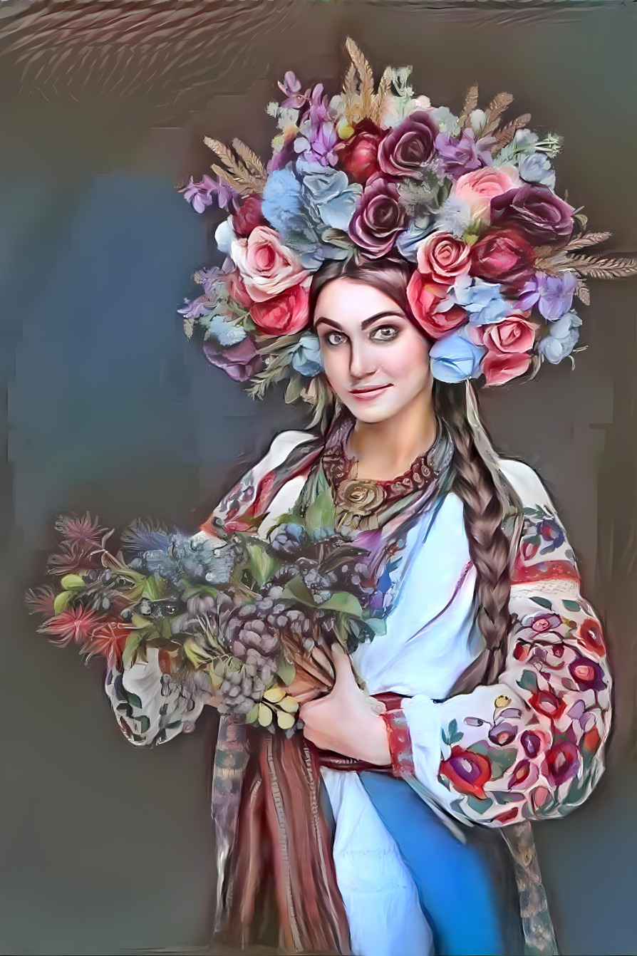 Ukrainian in traditional costume