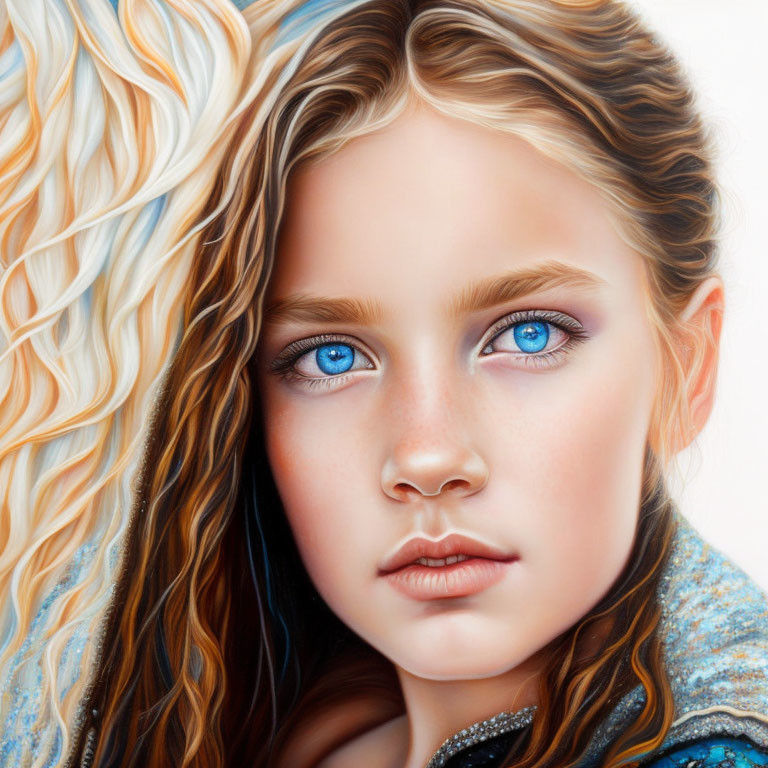  girl with blond hair and blue eyes