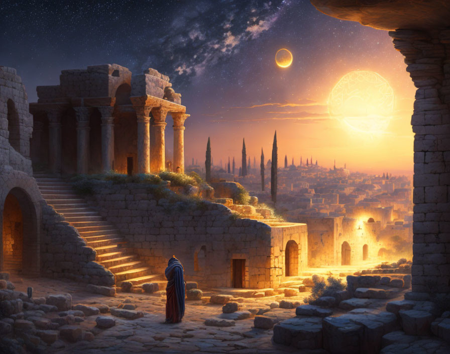 Night time in the ancient east