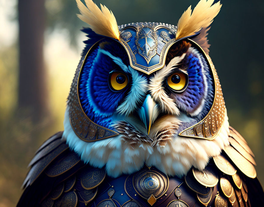 An Owl wearing Armor
