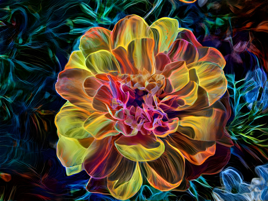 Multi color flower