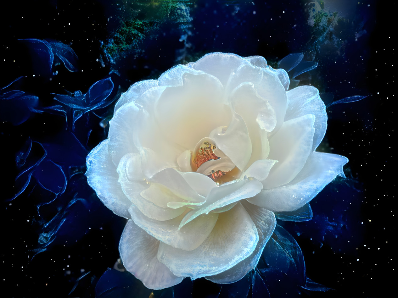 Rose in a Blue Sea of Stars
