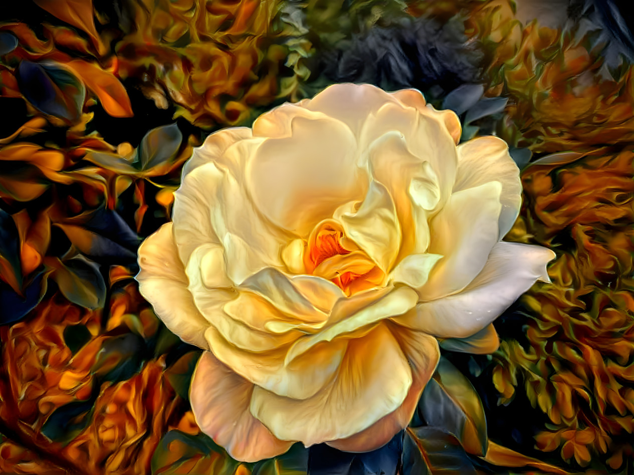 Oil Painting of the Golden Dreamtime Flower