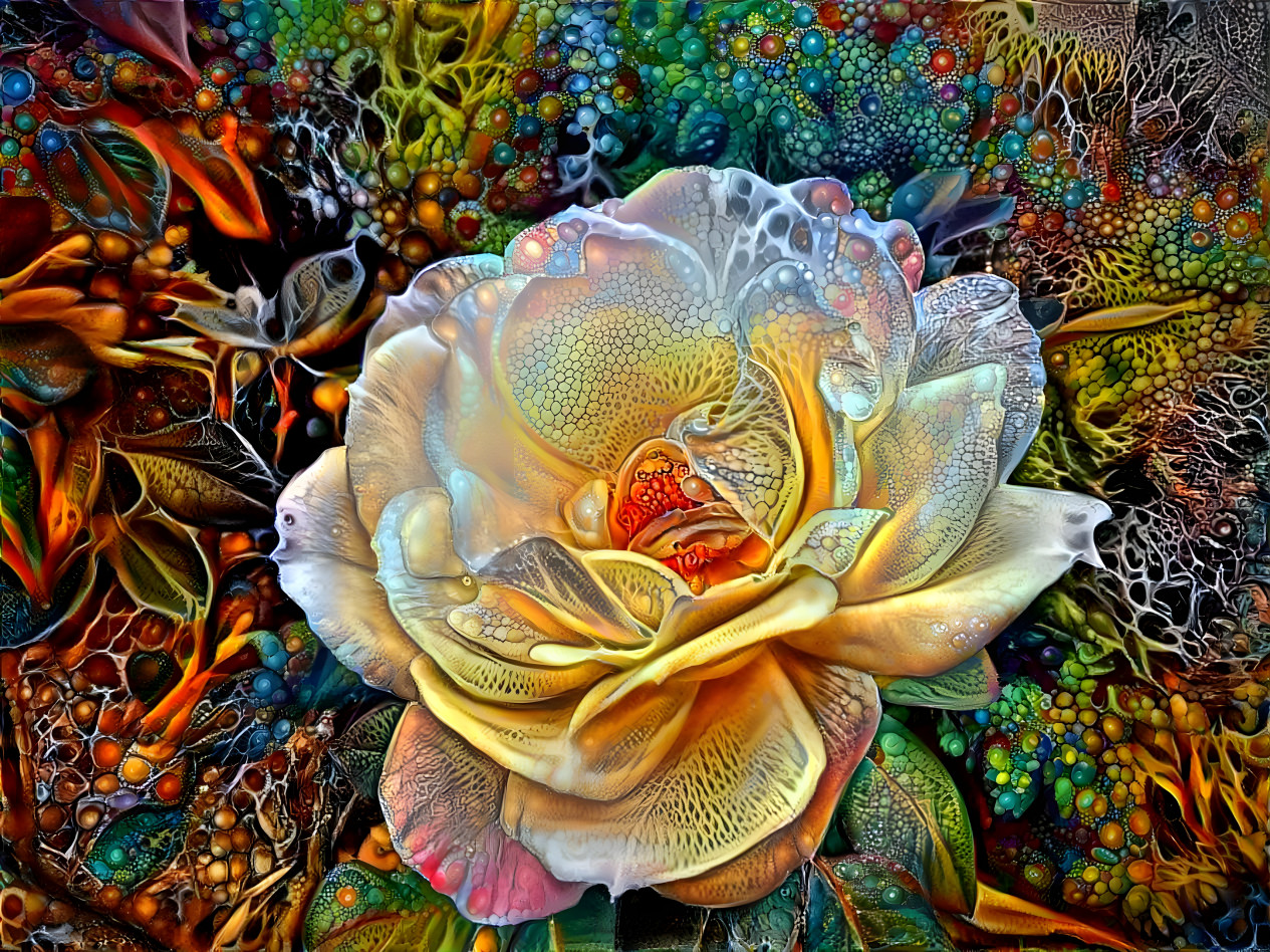 Chaos of the Rose in Fractal Space