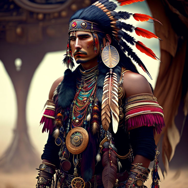 Steampunk native American 