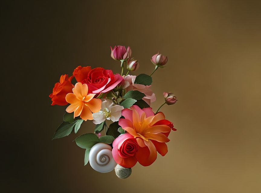  Flowers in a snail shell 