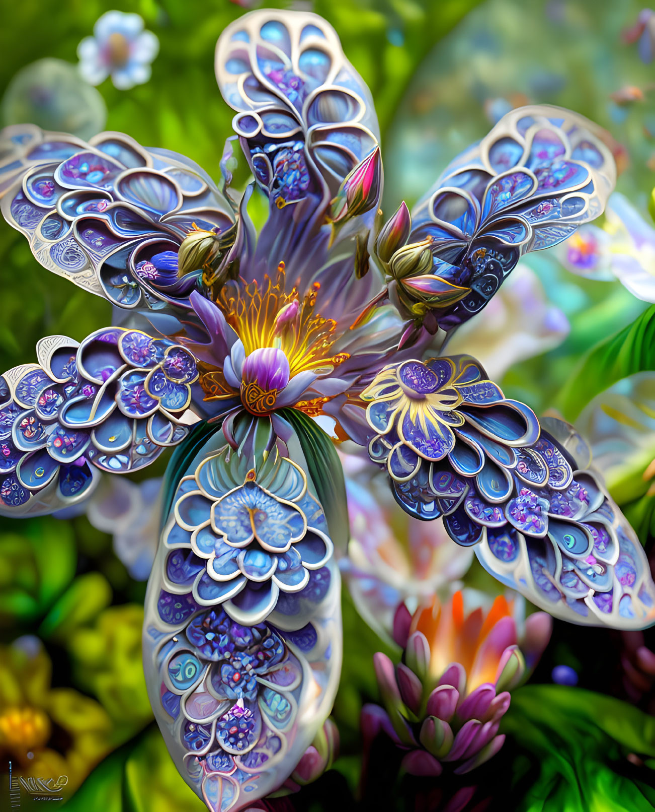 Fantasy Biomorphic Flower 