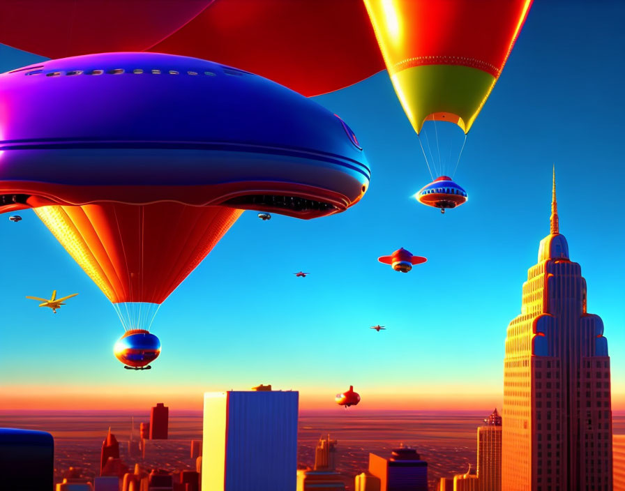 UFO hot air balloons. 