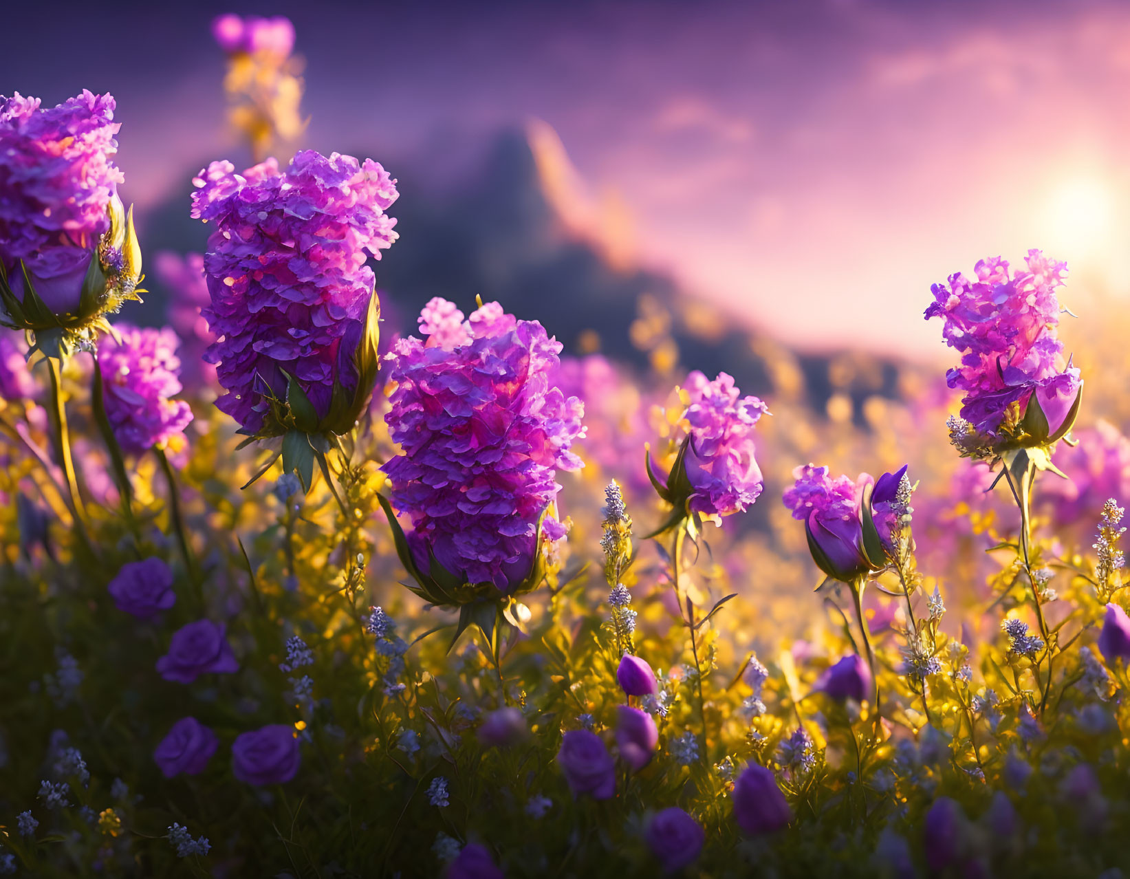 beautiful purple flowers  
