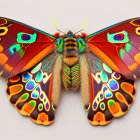 Vibrant Butterfly Art with Intricate Symmetrical Patterns